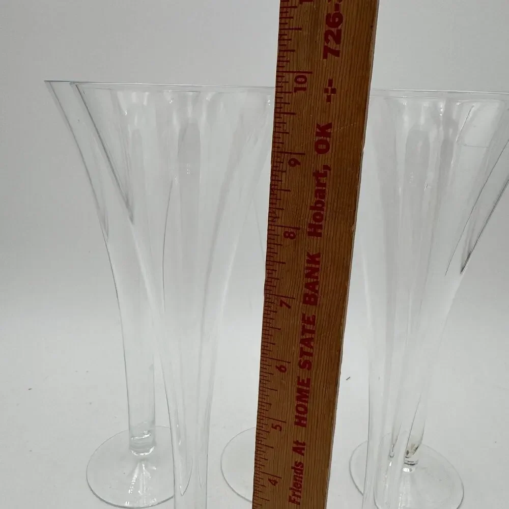 Champagne Flutes Crate and Barrel Optic Hollow Stem Set of 5